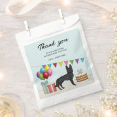 Black German Shepherd Colorful Birthday Vielen Dan Geschenktütchen (Ausgeschnitten)
