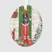 Black German Shepherd Dog Weihnachten Ornament (Vorderseite)
