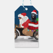 Black German Shepherd Dog Weihnachtsmann Geschenkanhänger (Rückseite)