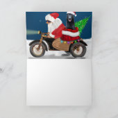 Black German Shepherd Dog Weihnachtsmann Karte (Innenseite)
