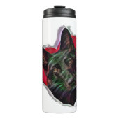 Black German Shepherd Heart Thermosbecher (Vorderseite)