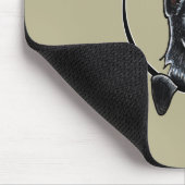 Black German Shepherd IAAM Mousepad (Ecke)