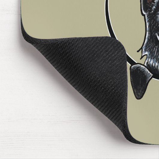 Black German Shepherd IAAM Mousepad (Ecke)