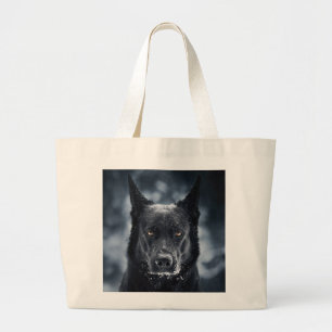 Black German Shepherd Jumbo Stoffbeutel