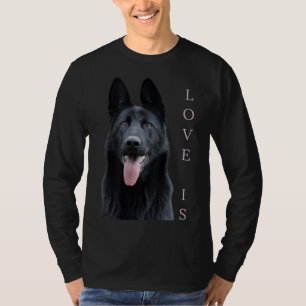 Black German Shepherd Schäfer Dog Mama Vater Liebe T-Shirt