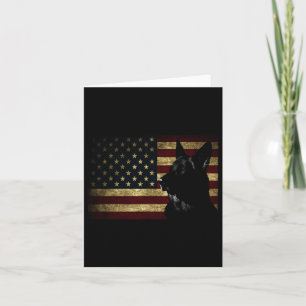 Black German Shepherd Shirt American Flag 4. Juli Karte