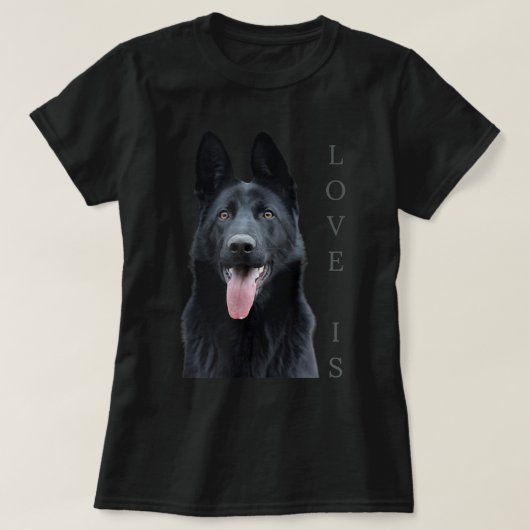 Black German Shepherd Shirt Schäfer TShirt Dog Mam (Design vorne)