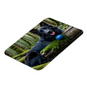 Black German Shepherd with Ball Magnet (Linke Seite)