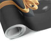 Black Geschenkboxen und Gold Bow Matte Wrapping Pa Geschenkpapier (Rolleneckpunkt)