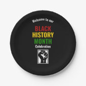 BLACK GESCHICHTE MONAT Begrüßungsfeier Pappteller (Vorderseite)