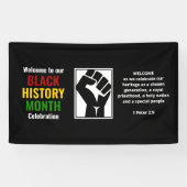 BLACK GESCHICHTE MONAT Begrüßungsfeier Power Faust Banner (Horizontal)