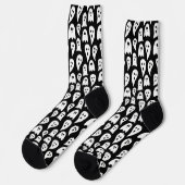 Black Ghost Halloween Socken (Linkes Detail)