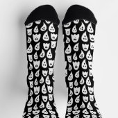 Black Ghost Halloween Socken (Oben)