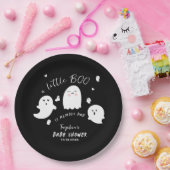 Black Ghost Little Boo Halloween Kinderdusche Pappteller (Party)