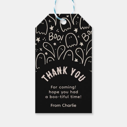 Black Ghosts Niedlich Vielen Dank Geschenkanhänger (Vorderseite)