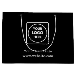 Black Gift Bag | Eigene Firmenlogos Großpackung Große Geschenktüte