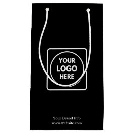 Black Gift Bag | Eigenes Firmenlogo Kleine Verpack Geschenktüte