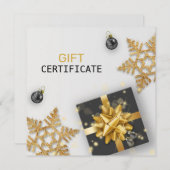Black Gift Gold Snowflake Weihnachtsball Geschenkk (Vorne/Hinten)