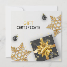 Black Gift Gold Snowflake Weihnachtsball Geschenkk