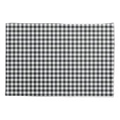 Black Gingham Black and White Karo Pillow Case Kissenbezug (Rückseite)