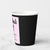 Black Gingham Bow Graduation Party Pappbecher (Links)