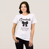 Black Gingham Bow Graduation Tri-Blend Shirt (Vorderseite voll)
