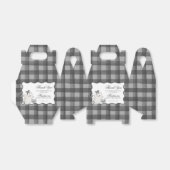 Black Gingham Cute Boo Ghost Birthday Favors Gable Geschenkschachtel (Ungefaltet)