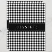 Black Gingham Farmhouse Family Recipe Organizers (Vorne/Hinten)
