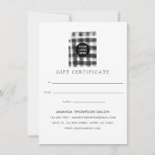 Black Gingham Kariert Corporate Christmas Tree (Rückseite)