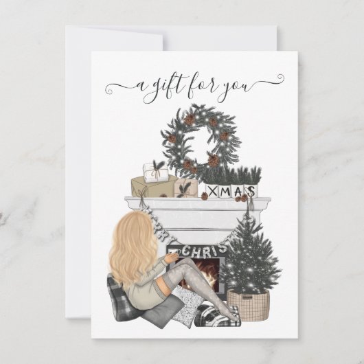 Black Gingham Kariert Corporate Christmas Tree (Vorderseite)