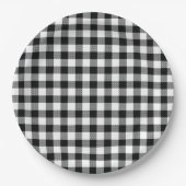 Black Gingham Karo Pattern Holiday Paper Teller (Vorderseite)