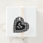 Black Gingham Karos Pattern Vielen Dank für Ihr Ko Geschenkanhänger (Beispiel)