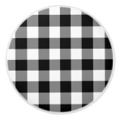 Black Gingham Keramikknauf (Vorderseite)