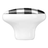 Black Gingham Keramikknauf (Seitenansicht)