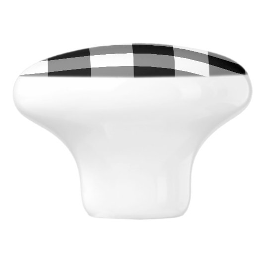 Black Gingham Keramikknauf (Seitenansicht)