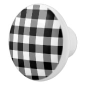 Black Gingham Keramikknauf (Rechts)