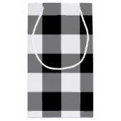 Black Gingham Kleine Geschenktüte (Rückseite)