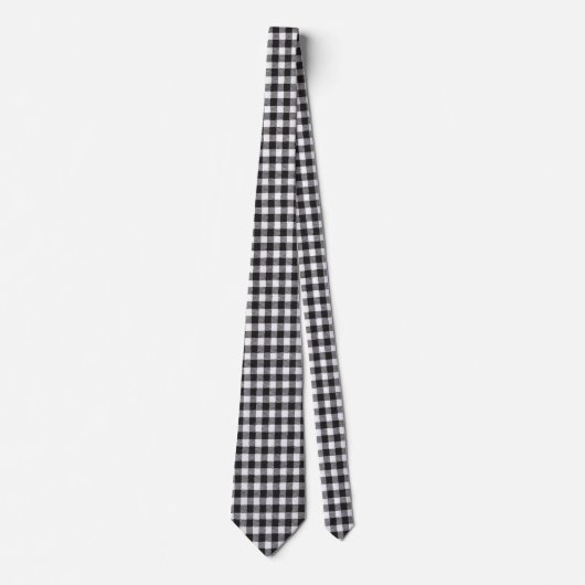 Black Gingham Krawatte (Vorderseite)