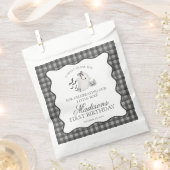 Black Gingham Little Boo Ghost Birthday Dessert Geschenktütchen (Ausgeschnitten)