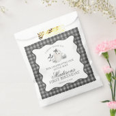 Black Gingham Little Boo Ghost Birthday Dessert Geschenktütchen (Versiegelt)