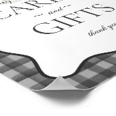 Black Gingham Little Boo Ghost Cards & Gifts Zeich Poster (Ecke)