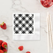 Black Gingham Pattern Serviette (Beispiel)