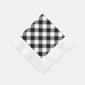 Black Gingham Pattern Serviette (Ecke)