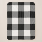 Black Gingham Pattern Sherpadecke (Vorderseite)