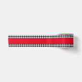 Black Gingham Satin Ribbon Satinband (Vorderseite)