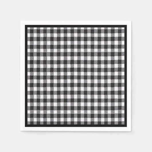 Black Gingham Serviette (Vorderseite)
