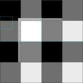 Black Gingham Stoff (Kachel)