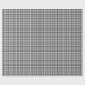 Black Gingham Wrapping Paper Geschenkpapier (Flach)