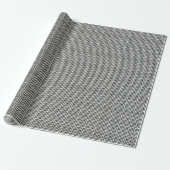 Black Gingham Wrapping Paper Geschenkpapier (Ungerollt)