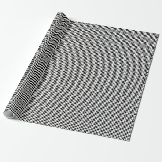 Black Gingham Wrapping Paper Geschenkpapier (Ungerollt)